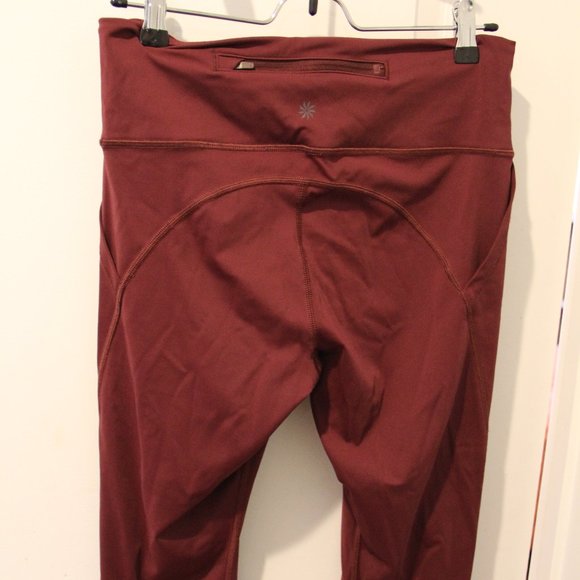 Athleta Lightning Capri in Burgundy (Size M) - Picture 7 of 13